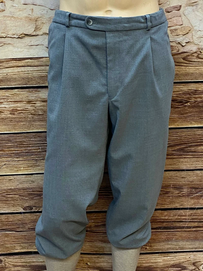 Graue Vintage Knickerbocker Hose Herren Gr. 56 – Tweed-Look