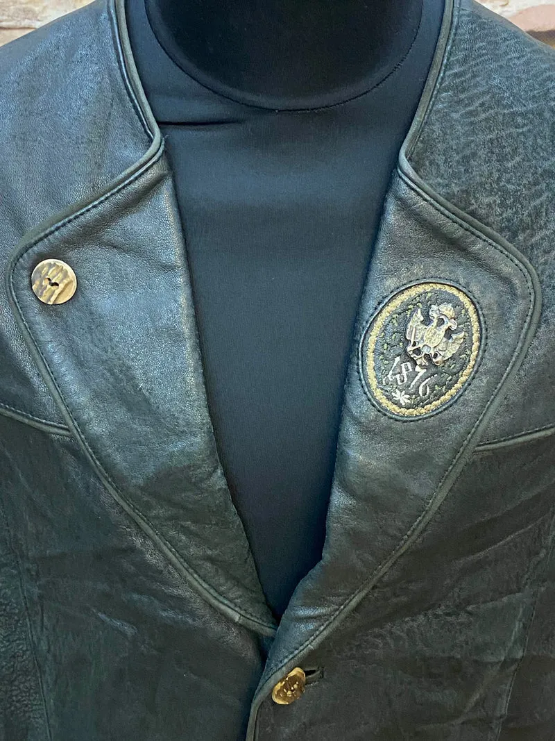 Vintage Leder-Trachtenweste Herren Schwarz – Echtes Leder