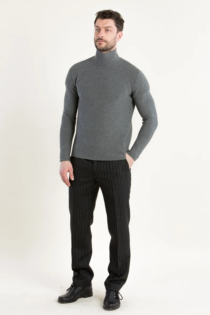 Gottseidank Rollkragenpulli Conrad zinngrau