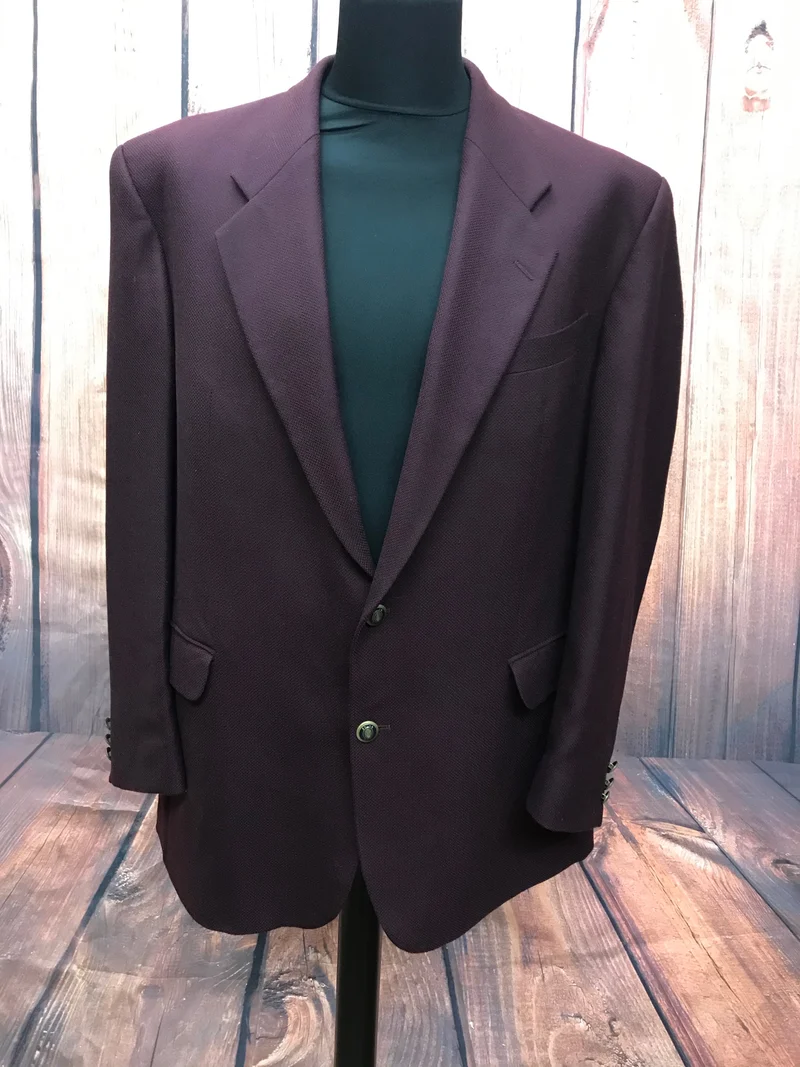 Vintage Sakko Bordeaux, Gr. 52 – Schurwolle & Kaschmir