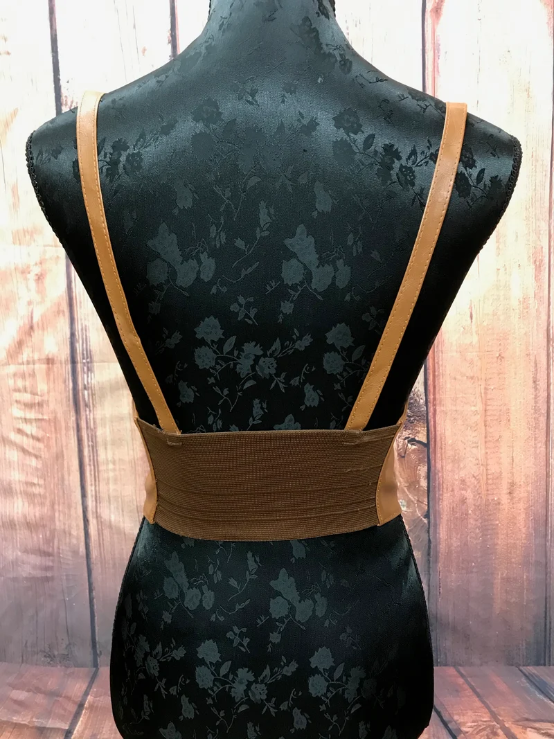 Steampunk Korsett Braun Gr. 32 aus Kunstleder