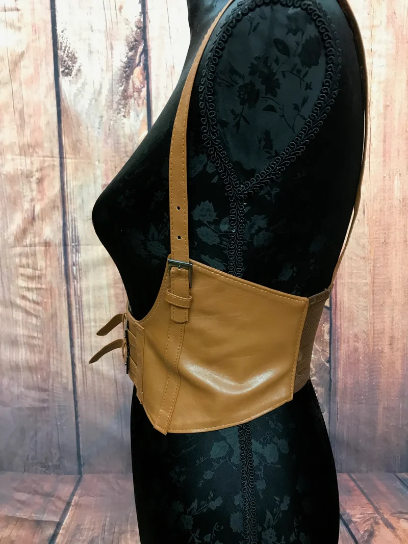 Steampunk Korsett Braun Gr. 32 aus Kunstleder