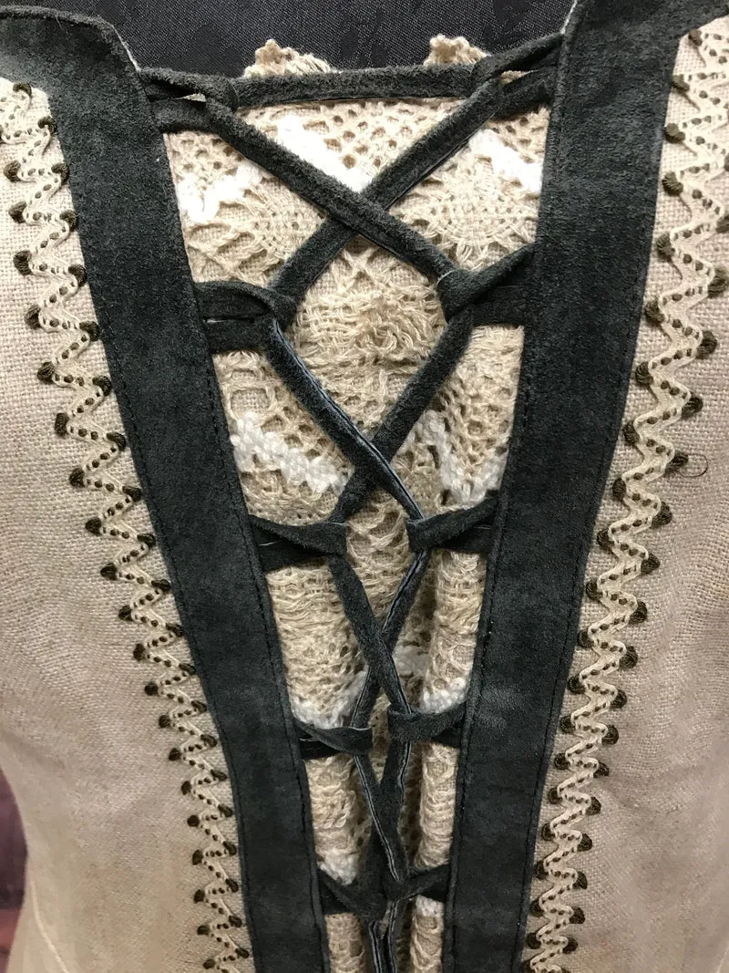 Vintage Landhauskleid kurz, Größe 40