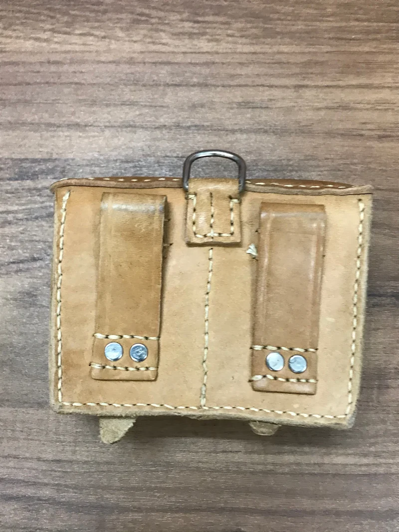 True Vintage Patronentasche aus Leder (15 x 12 x 7 cm)