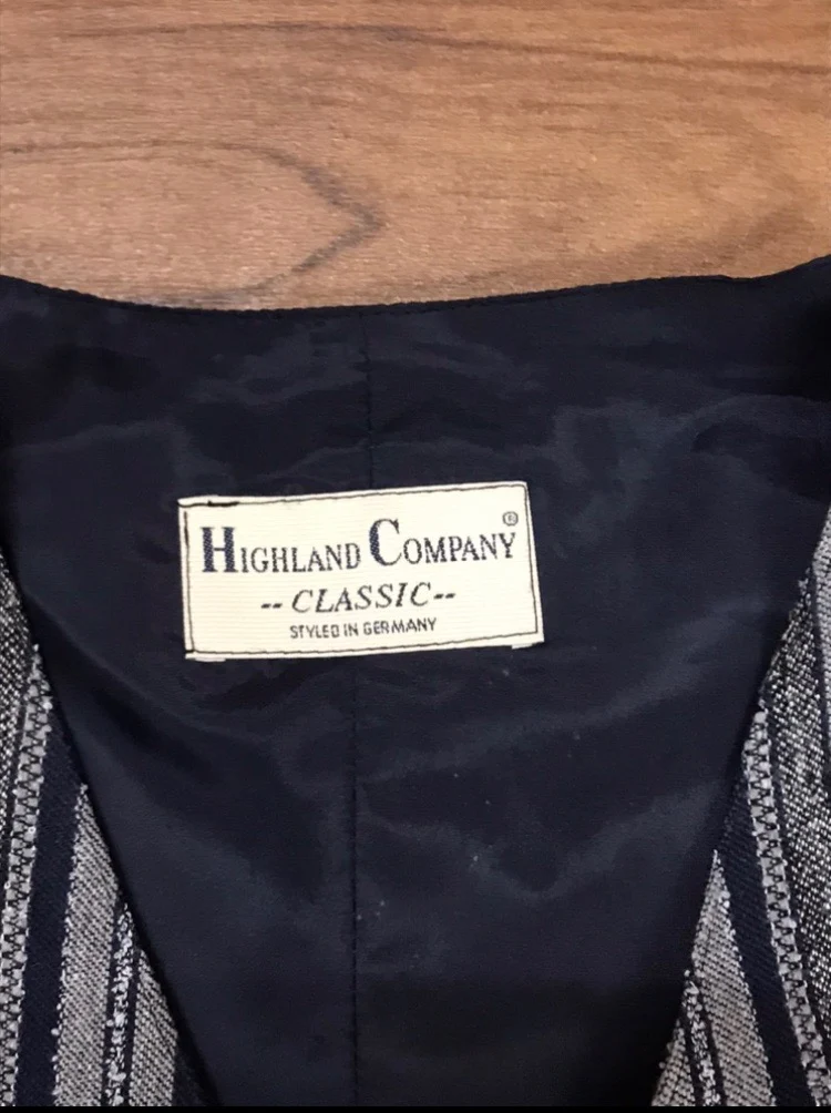 Gestreifte Vintage Weste – Größe 50 – Highland Company