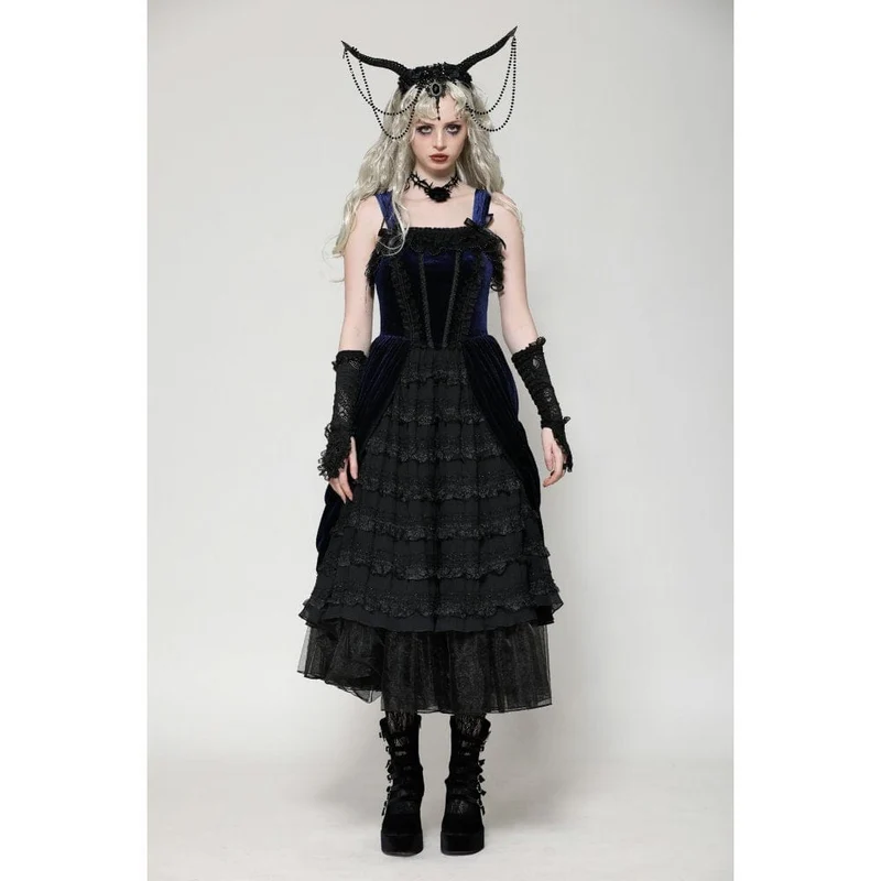 Gothic Lolita Rüschen-Spitzenkleid für Damen, Brautkleid