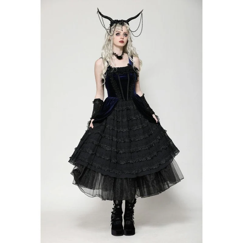 Gothic Lolita Rüschen-Spitzenkleid für Damen, Brautkleid