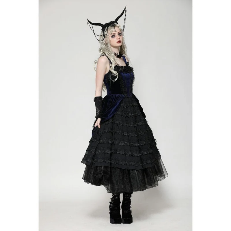 Gothic Lolita Rüschen-Spitzenkleid für Damen, Brautkleid