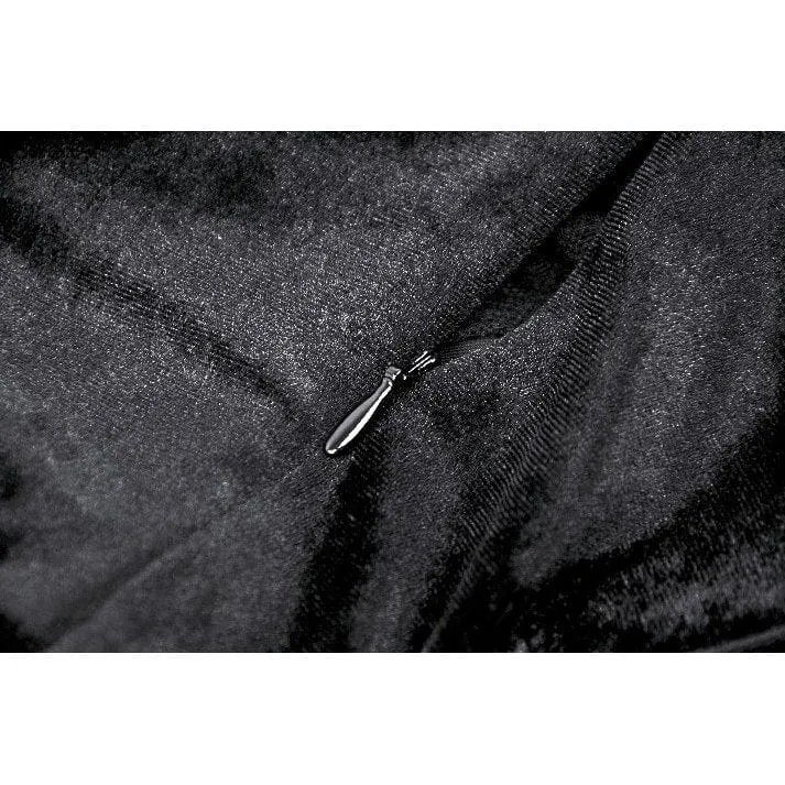 Gothic-Maxikleid mit Ösen und Seitenschlitz für Damen – Hochzeitskleid
