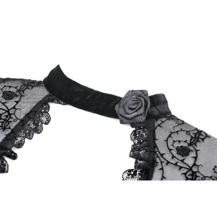 Kurzes Gothic-Spitzenkleid mit Cut-outs für Damen