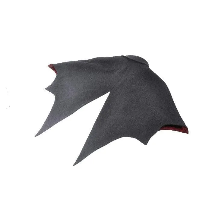 Gothic Batwing Diamond Cape für Damen Schwarz Rot