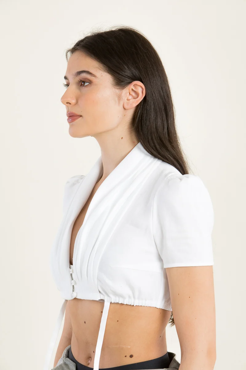 Gottseidank Dirndlbluse Adriana Wasserfallkragen