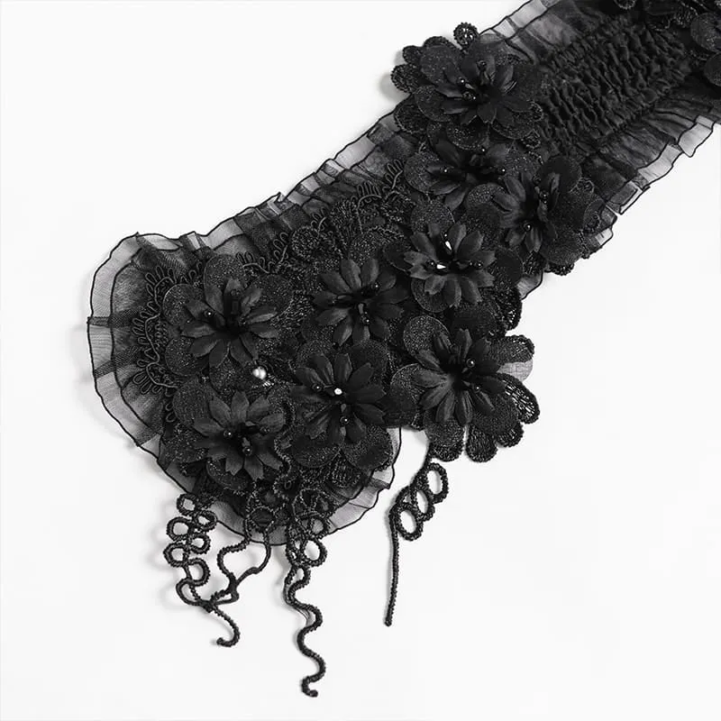 Gothic-Halskette für Damen mit Blumenquasten