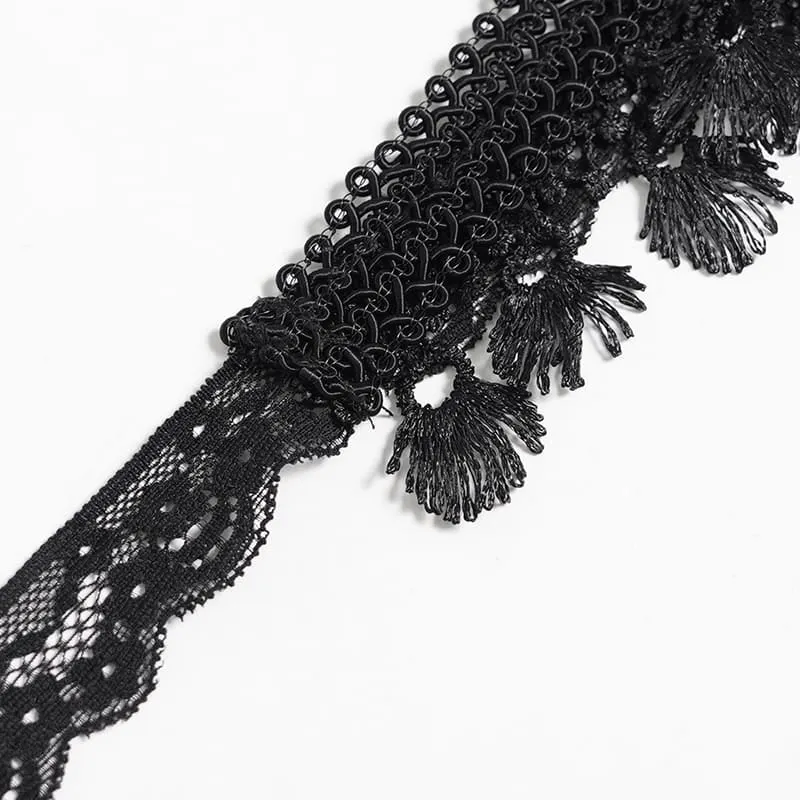 Gothic-Choker für Damen mit Perlen und Nieten, mehrlagig