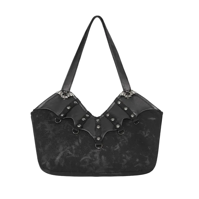 Gothic-Nieten-Fledermaus-Tragetasche für Damen
