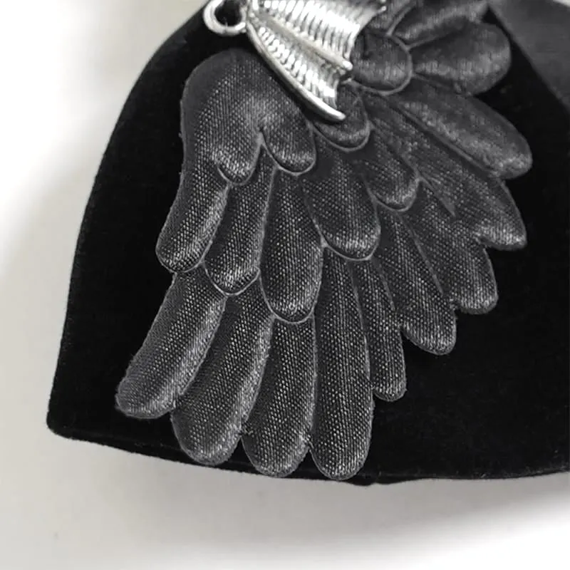Gothic-Haarnadel mit Fledermaus-Kreuz und Schleife für Damen