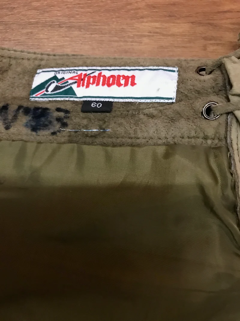 Vintage Trachtenlederhose Herren Größe 60 Hellbraun Echtleder