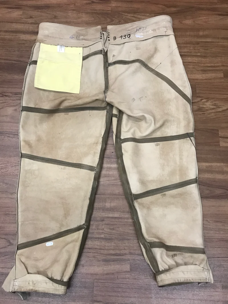 Vintage Lederhose Herren lang Gr. 64 – Durner Memmingen Trachtenhose braun mit Gürtel