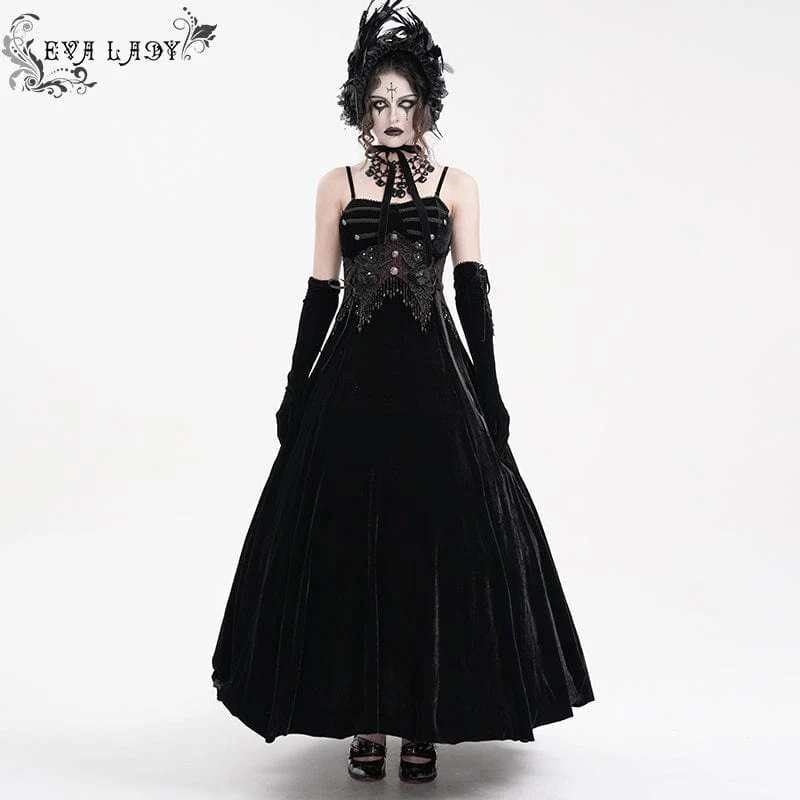 Damen Gothic Quasten Schnürung Unterkleid Hochzeitskleid