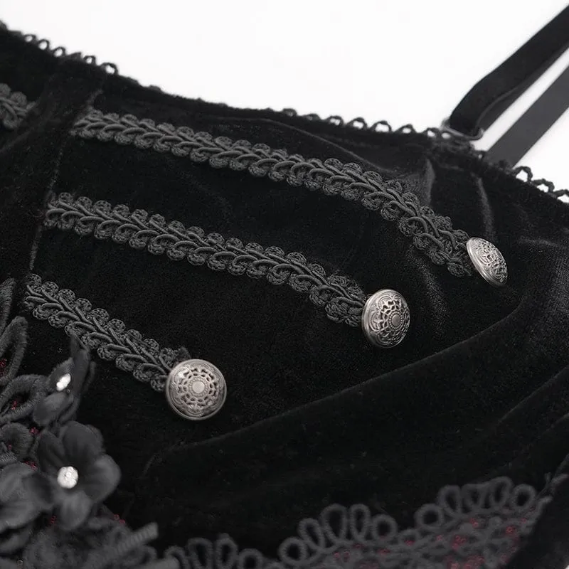 Damen Gothic Quasten Schnürung Unterkleid Hochzeitskleid