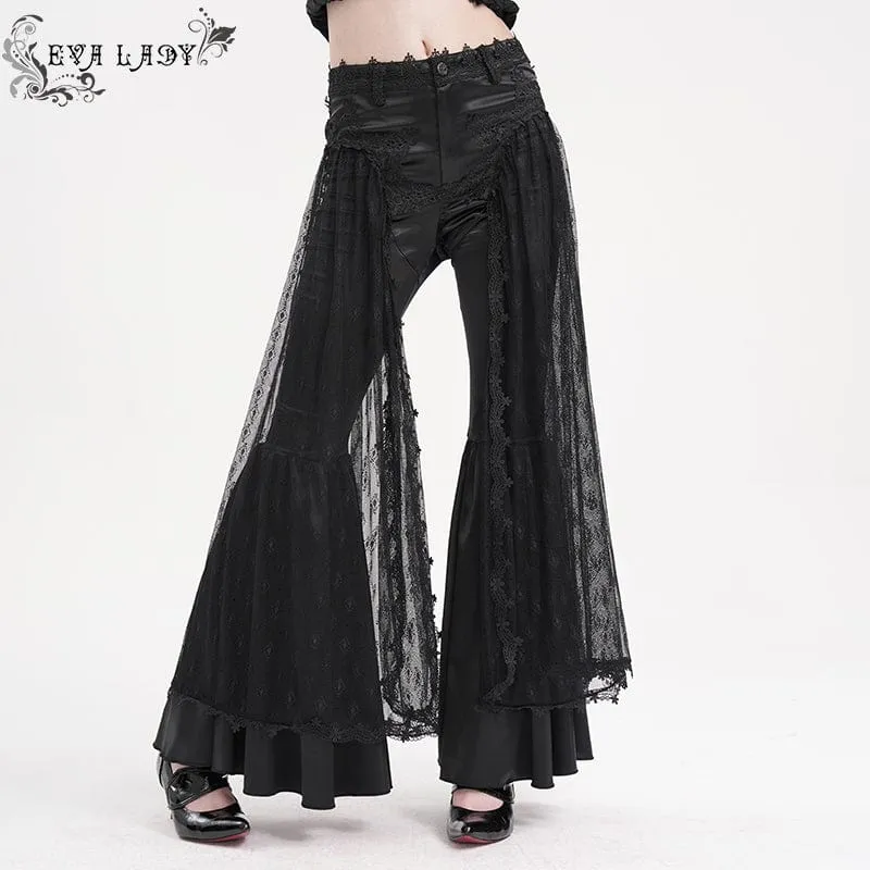 Gothic-Hose aus Häkel-Netzspitze für Damen