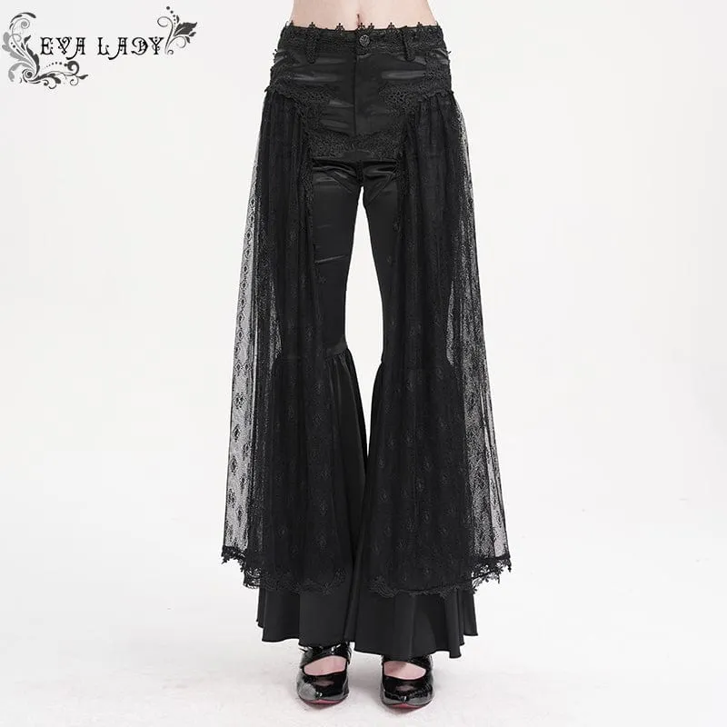 Gothic-Hose aus Häkel-Netzspitze für Damen