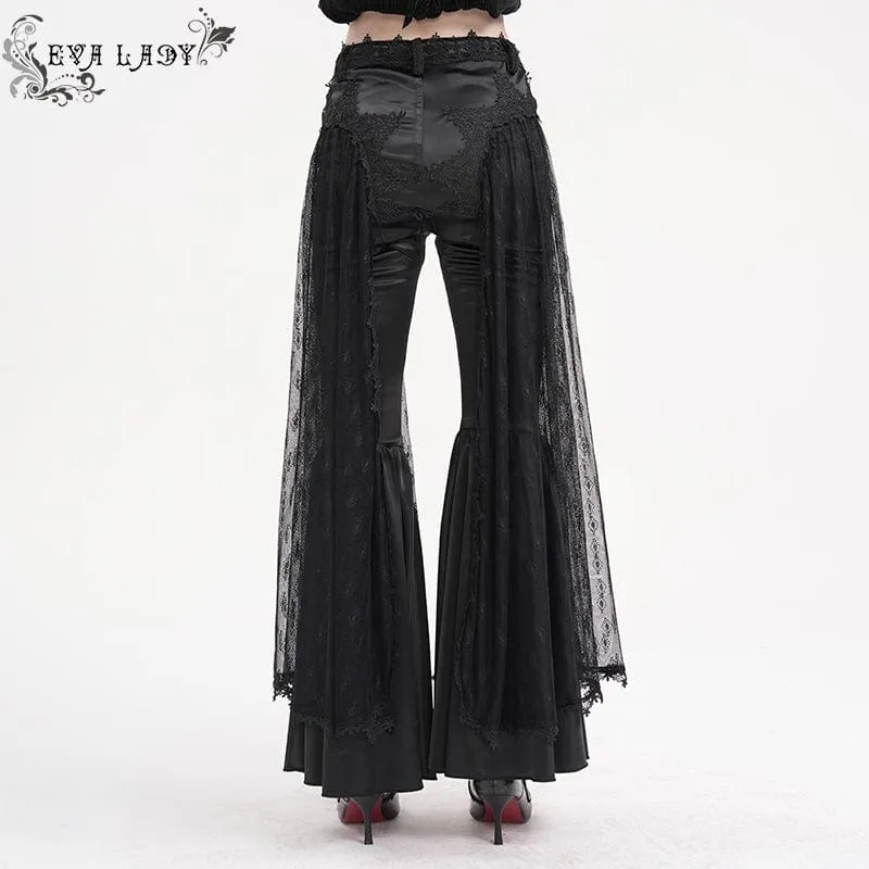 Gothic-Hose aus Häkel-Netzspitze für Damen