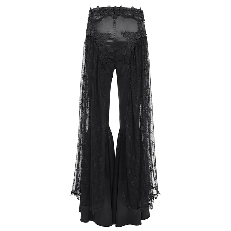 Gothic-Hose aus Häkel-Netzspitze für Damen