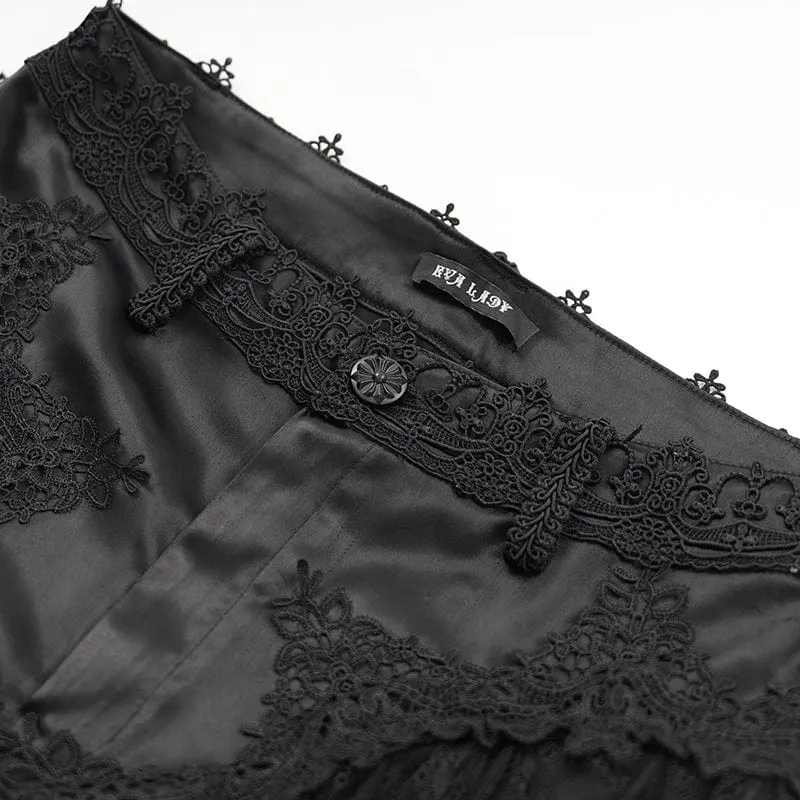 Gothic-Hose aus Häkel-Netzspitze für Damen