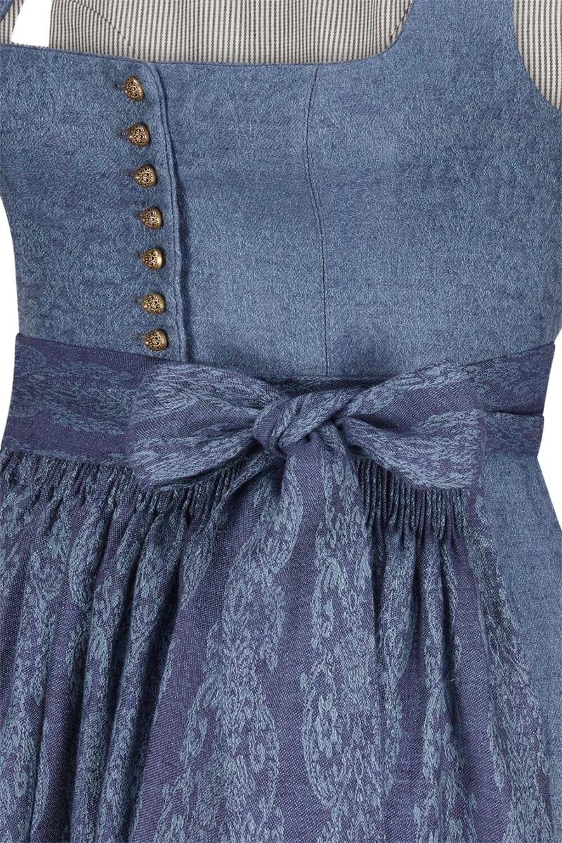 Dirndl lang Leinen mit Blumenmuster