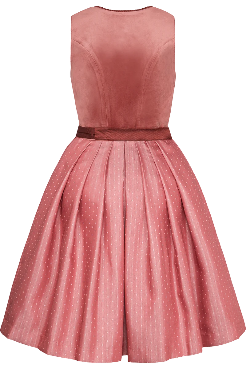Mini-Dirndl mit Samt und transparenter Schürze