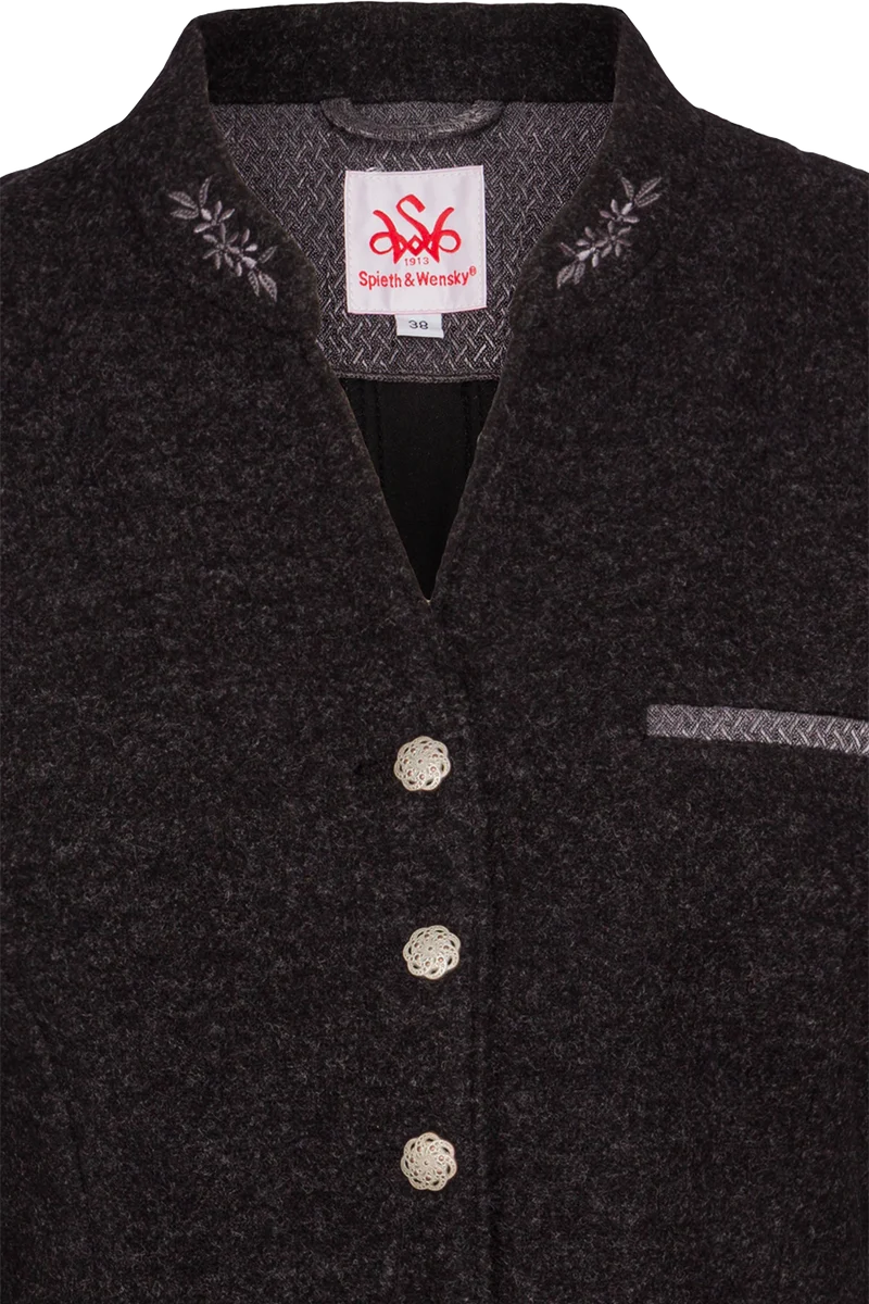 Damen Walkjacke mit Stickerei