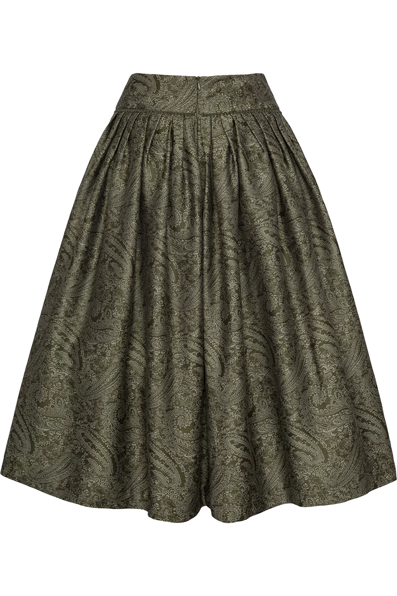 Langer Trachtenrock mit Paisleymuster