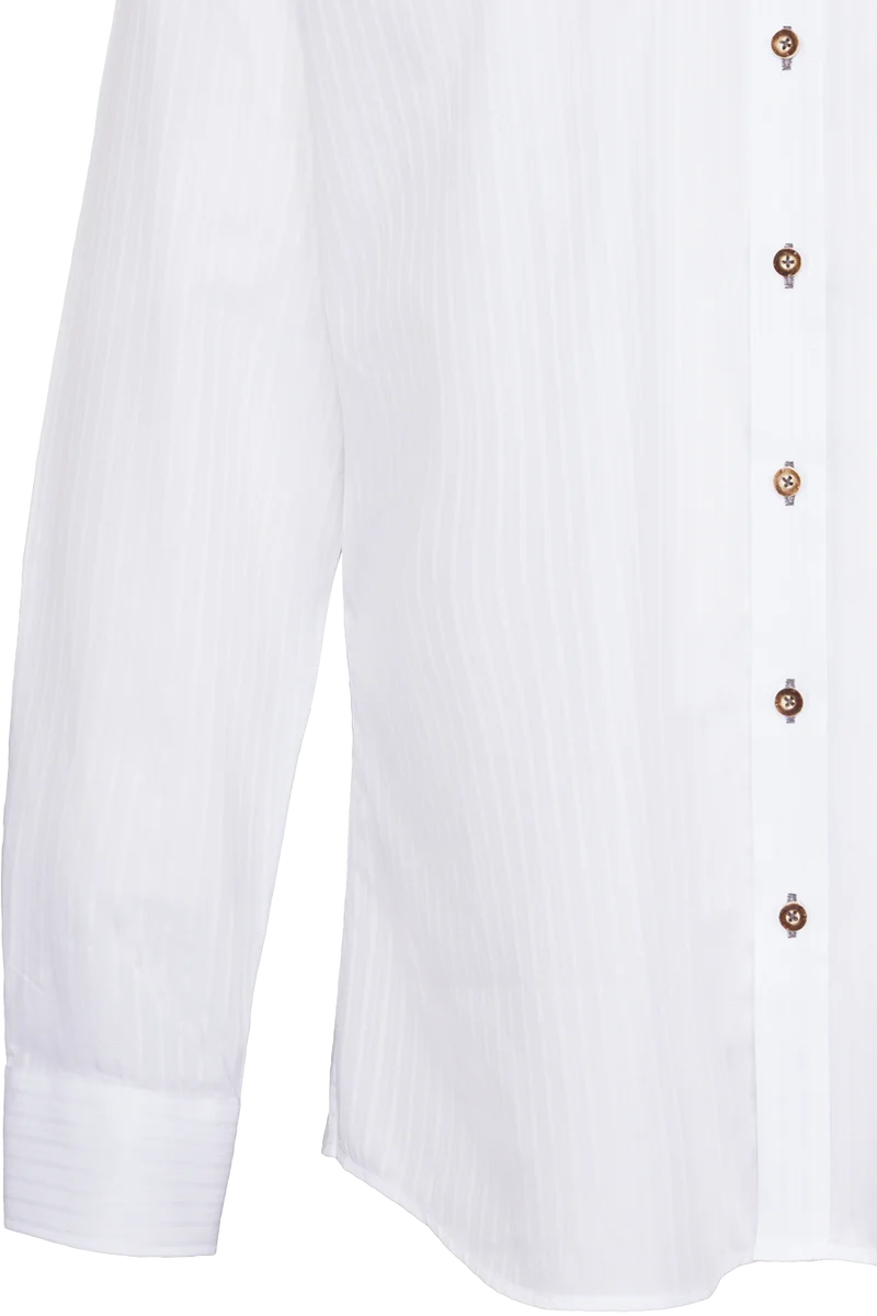 Herren Trachtenhemd Tailored Fit aus Baumwolle - weiß silber