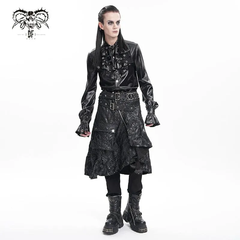 Gothic-Rock mit Ringösen zum Anschnallen für Herren