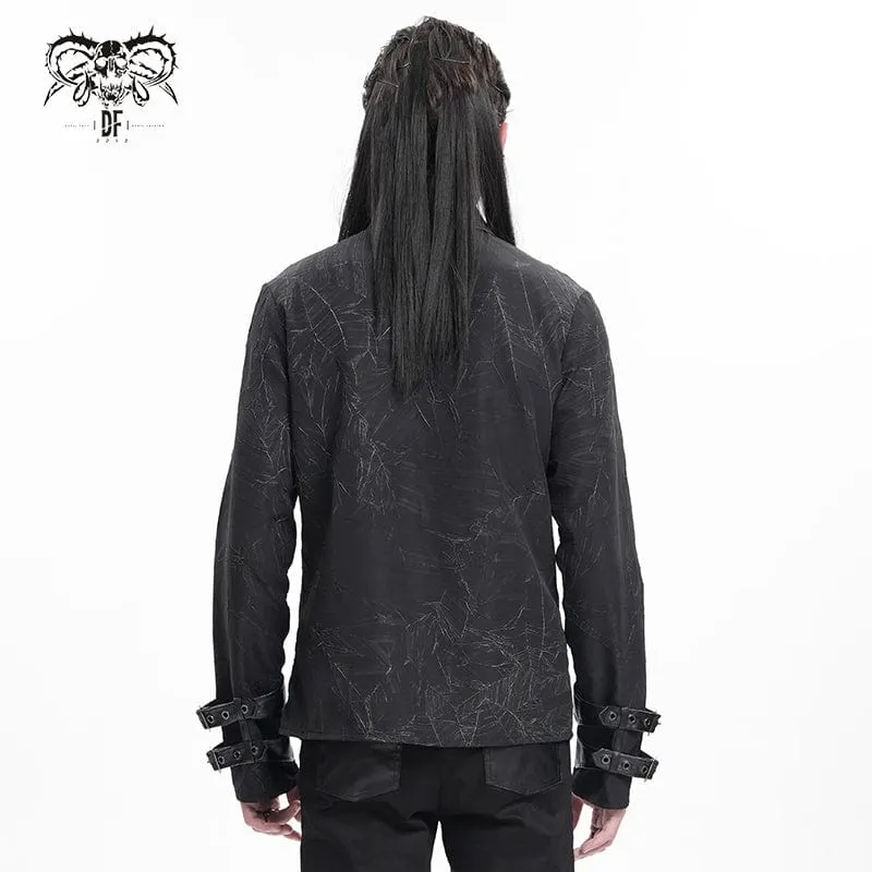 Gothic-Hemd mit Kettenschnalle für Herren