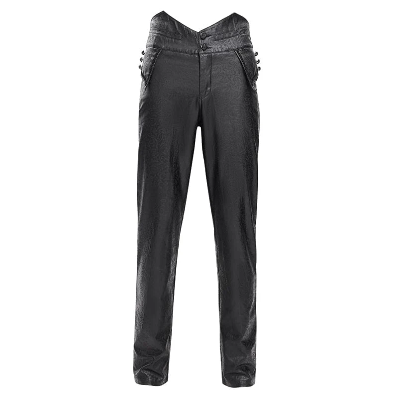 Gothic-Hose aus Kunstleder mit hoher Taille für Herren