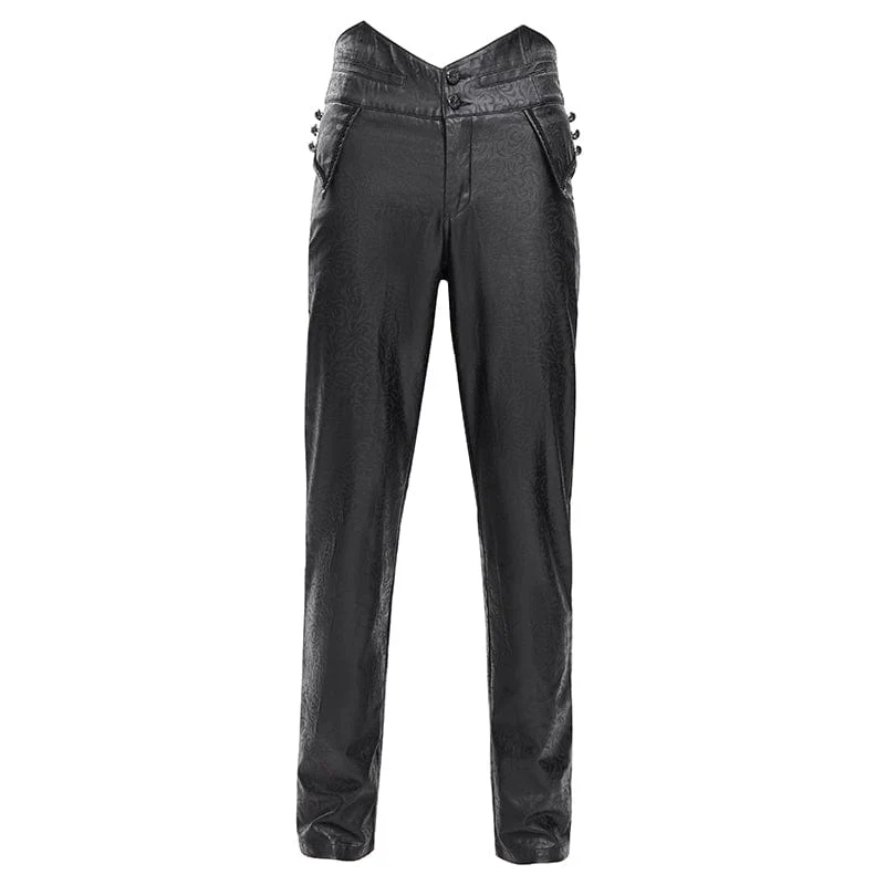 Gothic-Hose aus Kunstleder mit hoher Taille für Herren