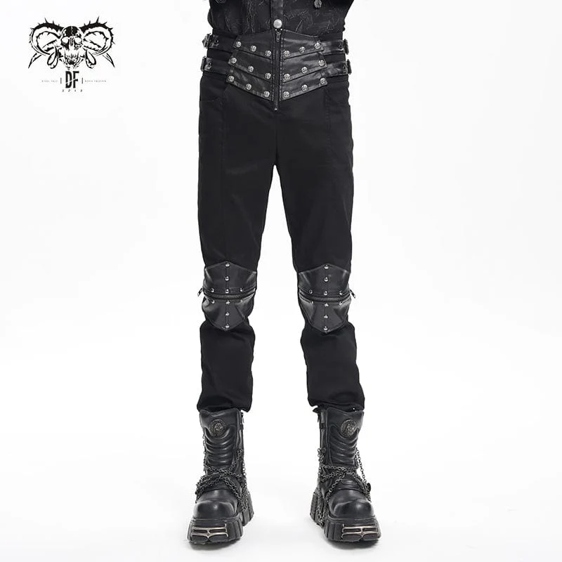 Gothic-Hose mit Schnallen und Nieten für Herren