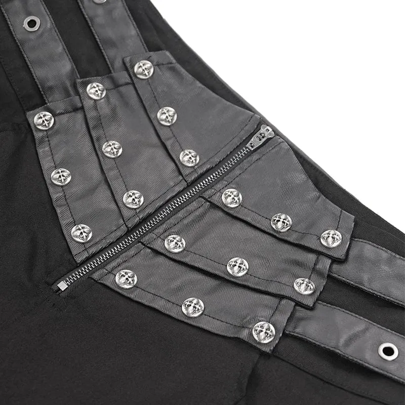 Gothic-Hose mit Schnallen und Nieten für Herren