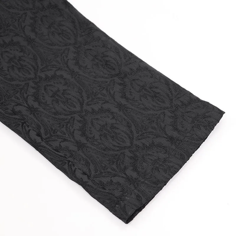 Herrenhose mit Reißverschluss und Blumenmuster im Gothic-Stil