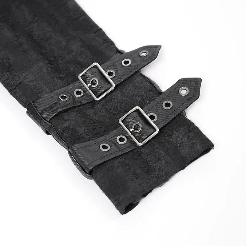 Gothic-Jacke mit Ösen und Kapuze für Herren