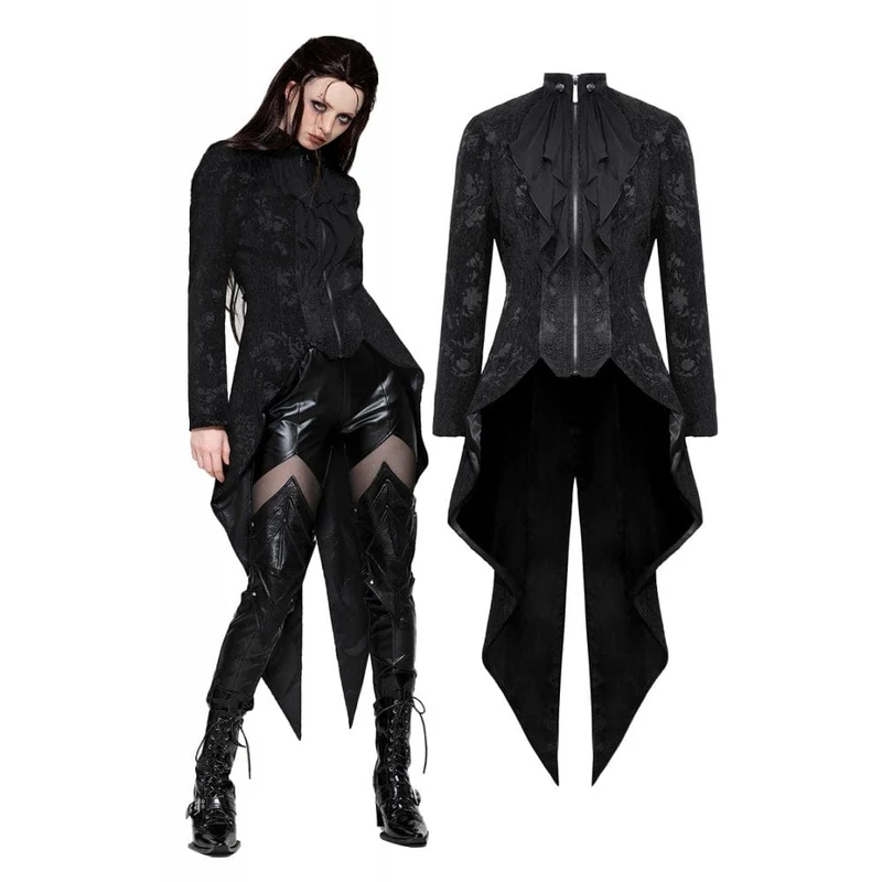 Vintage Gothic Schwalbenschwanzjacke für Damen