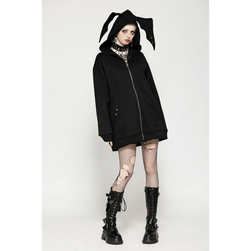 Punk Batwing Kapuzenjacke für Damen