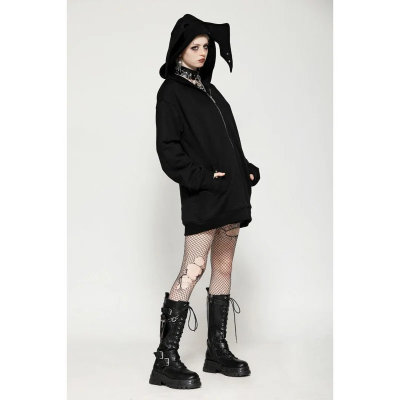 Punk Batwing Kapuzenjacke für Damen