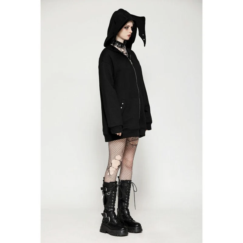 Punk Batwing Kapuzenjacke für Damen