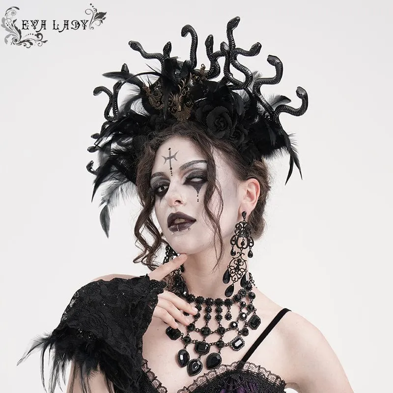 Gothic-Haarschmuck mit Schlangenblume für Damen