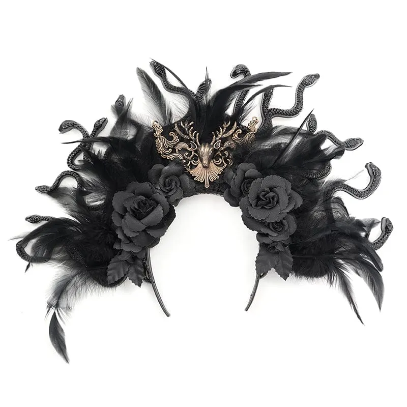 Gothic-Haarschmuck mit Schlangenblume für Damen