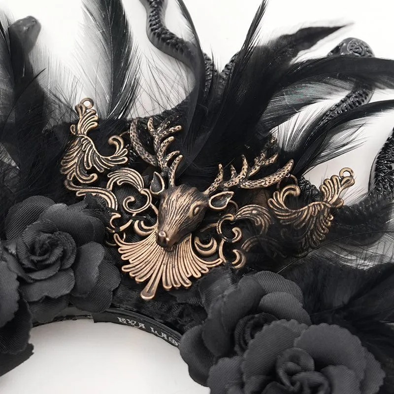 Gothic-Haarschmuck mit Schlangenblume für Damen