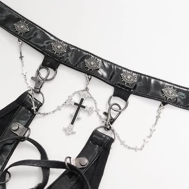 Maxikleid mit Schnalle im Gothic-Stil für Damen